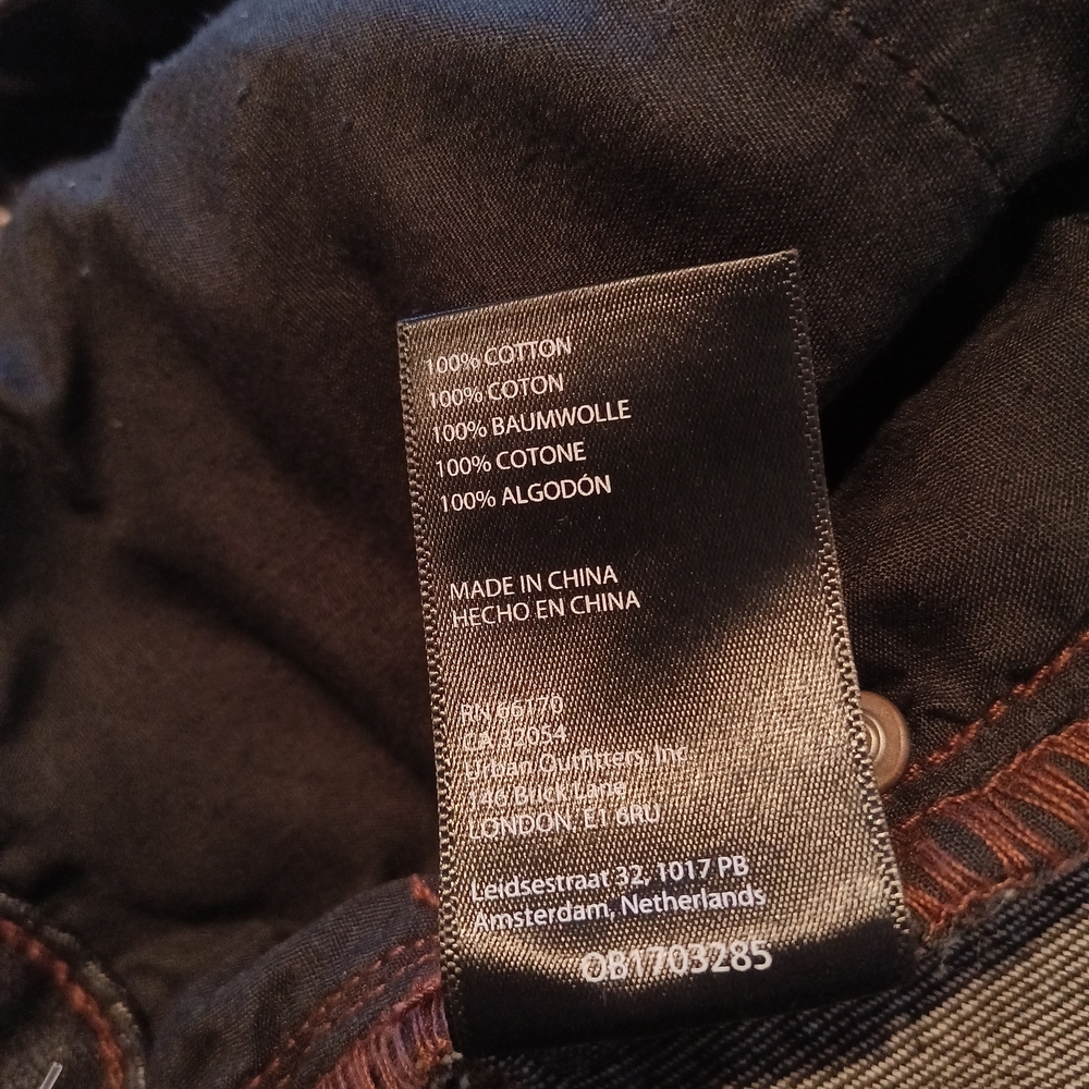 Bdg Urban Outfitters A Line Black Jean Short High Waisted Frayed Hem Size 28 New - Picture 7 of 8